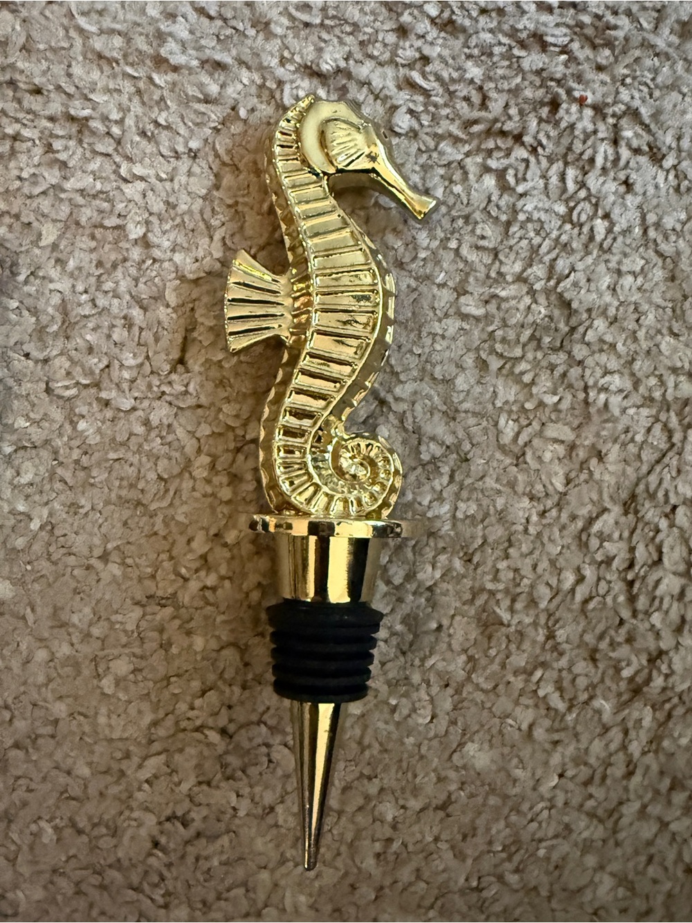 Lilly Pulitzer Gold Seahorse Wine Bottle Stopper